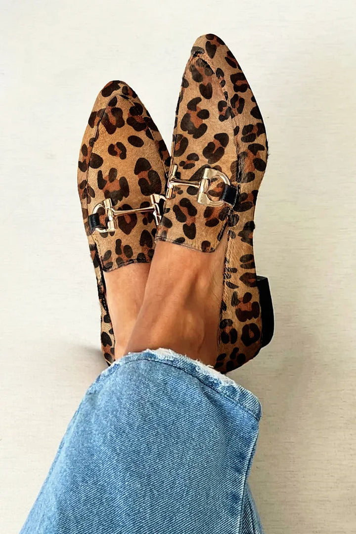 Mia-Rieke | Elegante Leoparden-Loafer