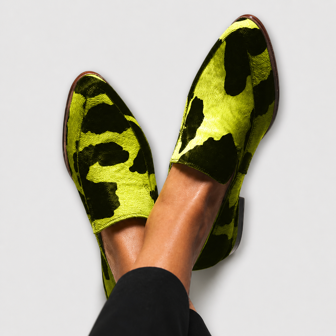Lea-Jule | Loafer mit Kuhfell-Print
