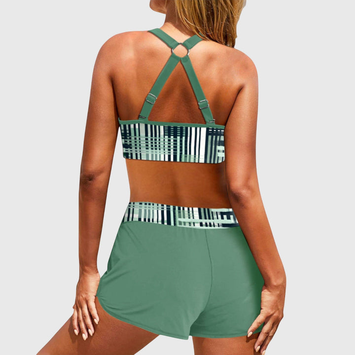 Ida-Charlotte | Gestreifter High-Waist-Bikini