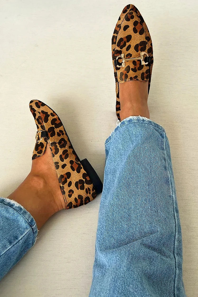 Mia-Rieke | Elegante Leoparden-Loafer