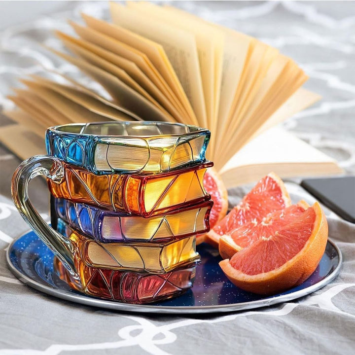 Tasse Einzigartige Handarbeit 3D Glück für Buchliebhaber