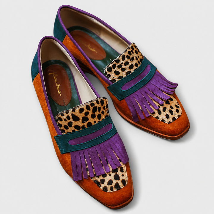 Lea-Luise | Brauner Leoparden-Loafer