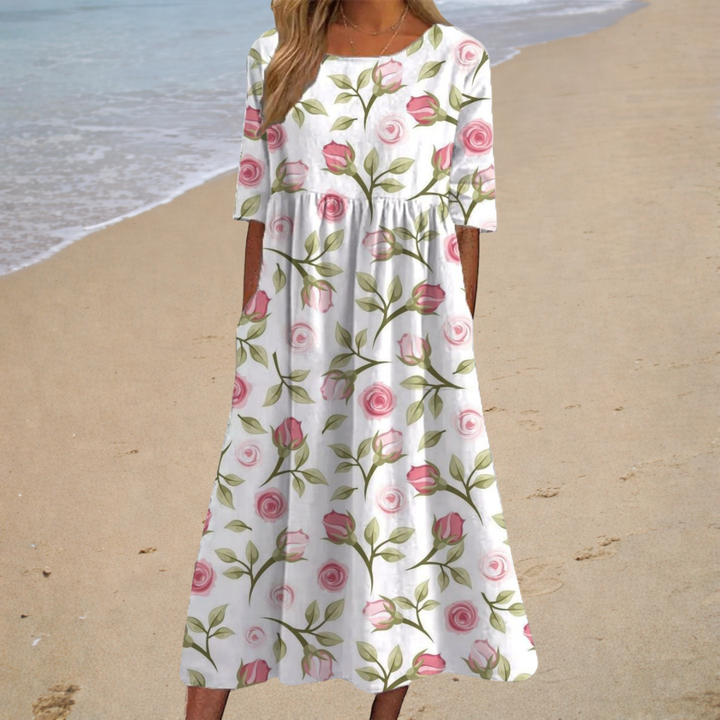 Emma-Clara | Fließendes langes Kleid – chic und bequem