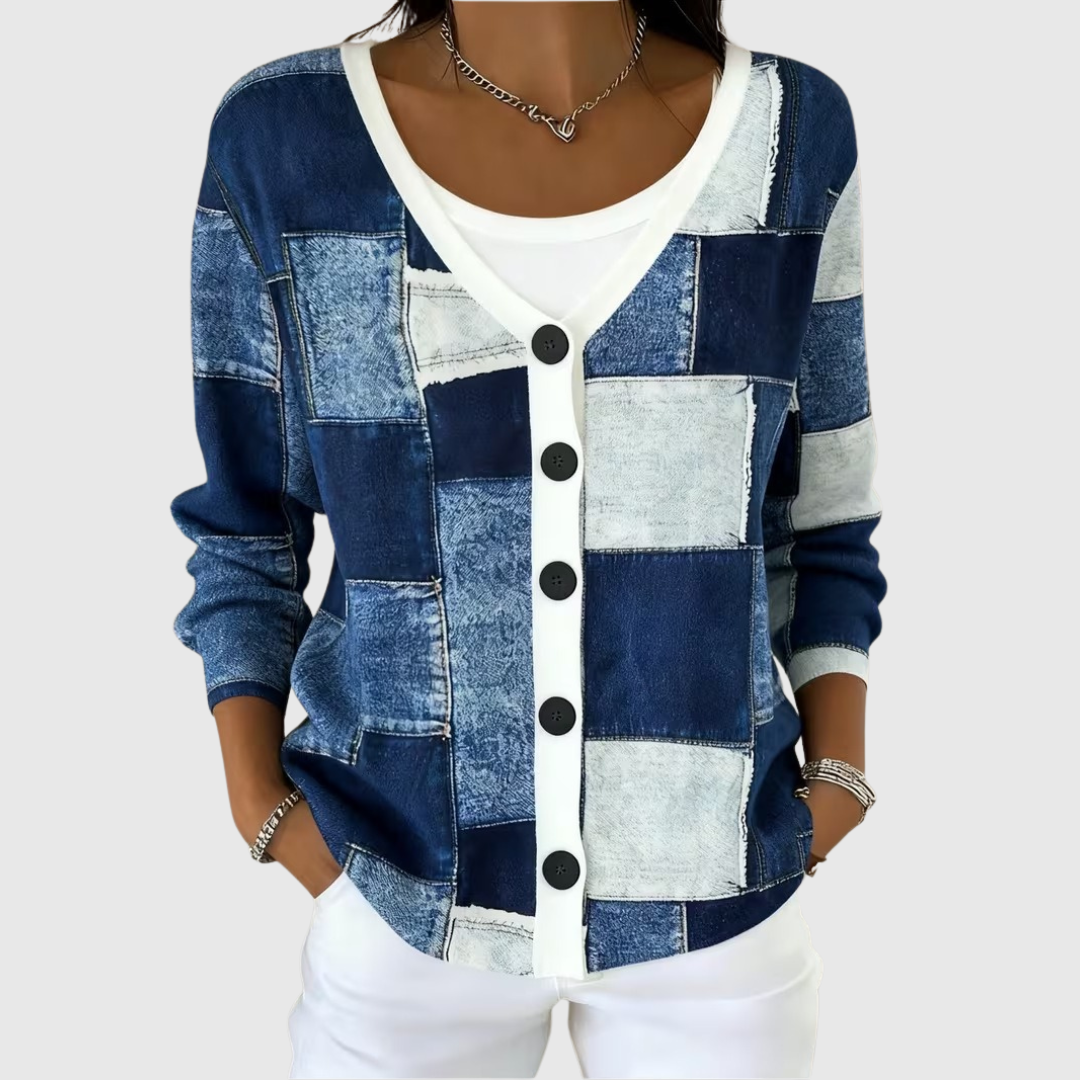 Leni-Viktoria | Bequemer geknöpfter Strickcardigan