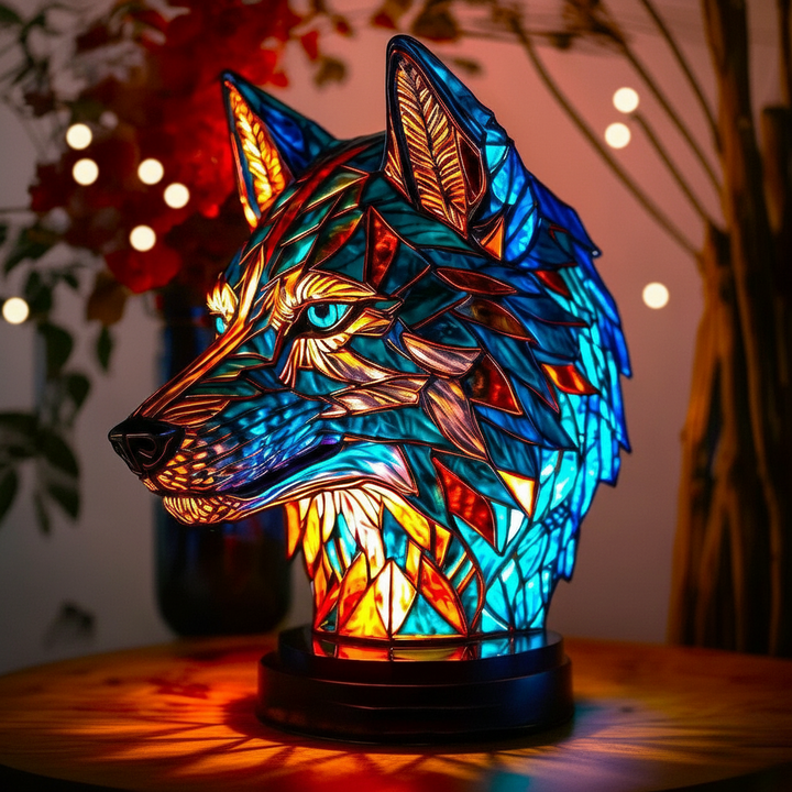 Wolf-förmige Bo Verzaubernde Lampe