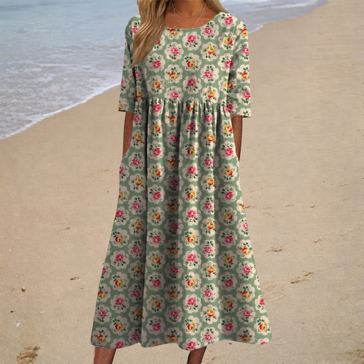 Emma-Clara | Fließendes langes Kleid – chic und bequem