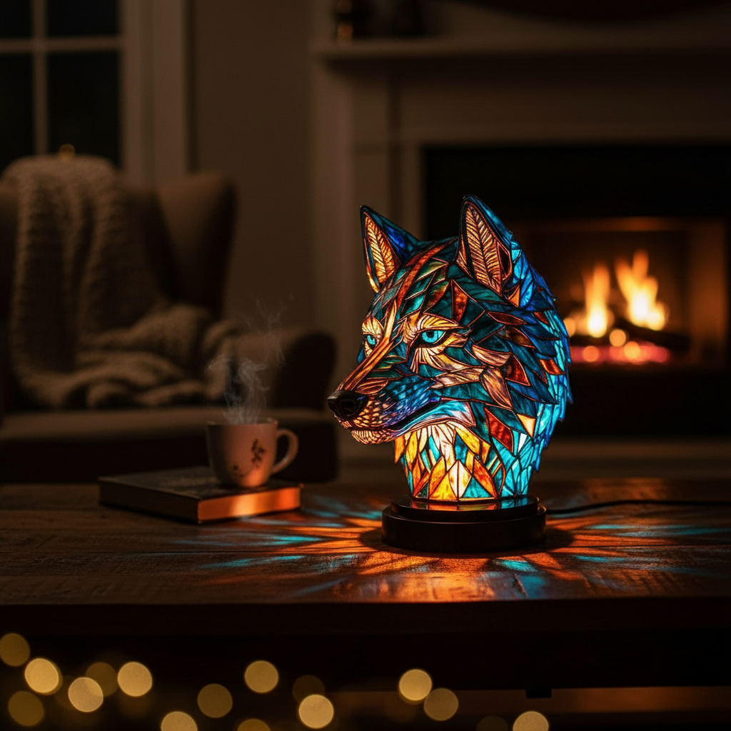 Wolf-förmige Bo Verzaubernde Lampe