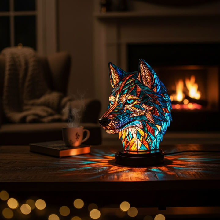 Wolf-förmige Bo Verzaubernde Lampe