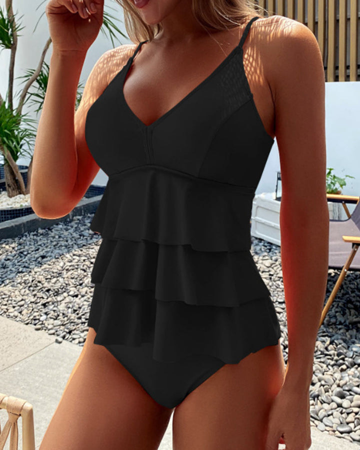 Charlotte-Viktoria | Eleganter Badeanzug mit raffinierten Rüschen