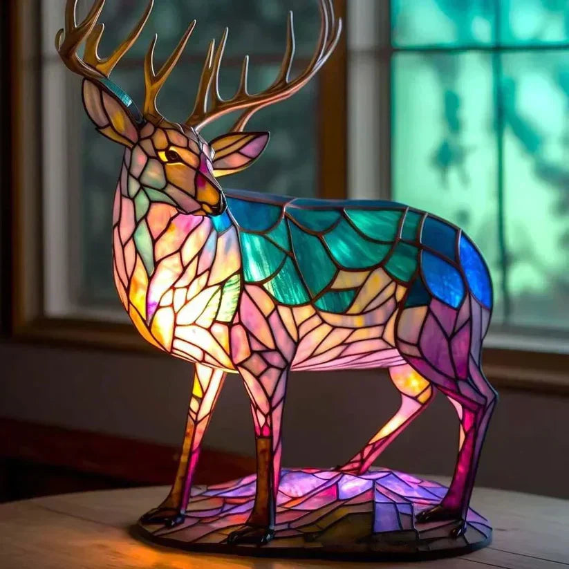 Sandlampe mit Hirsch-Thema