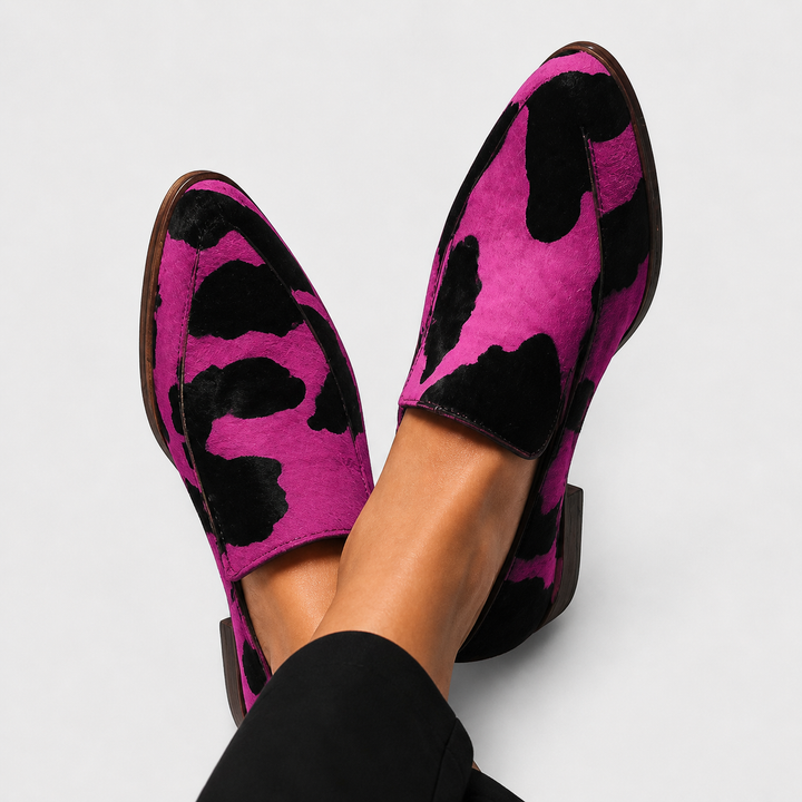 Lea-Jule | Loafer mit Kuhfell-Print