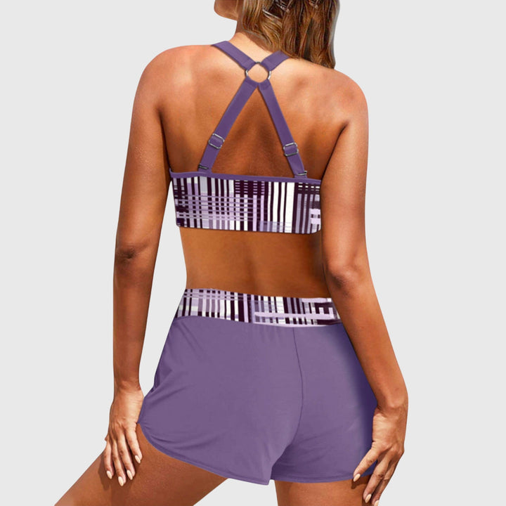 Ida-Charlotte | Gestreifter High-Waist-Bikini