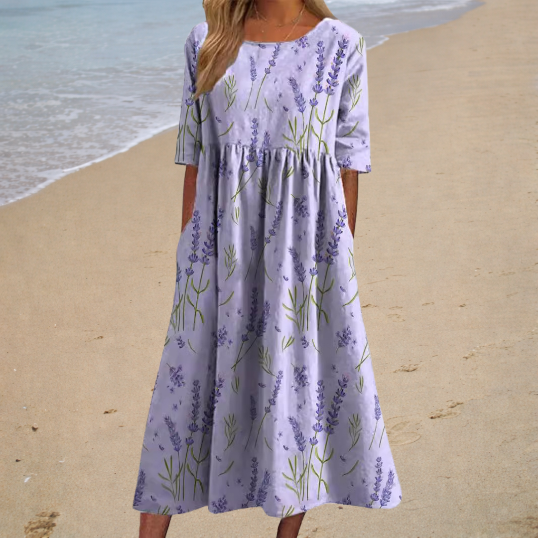 Emma-Clara | Fließendes langes Kleid – chic und bequem