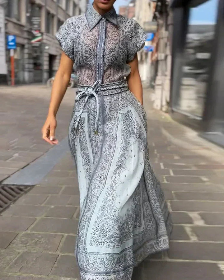 Greta-Magdalena | Bedrucktes zweiteiliges Boho-Set