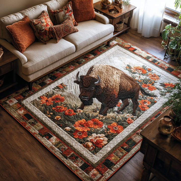Teppich – Bison in Bernstein