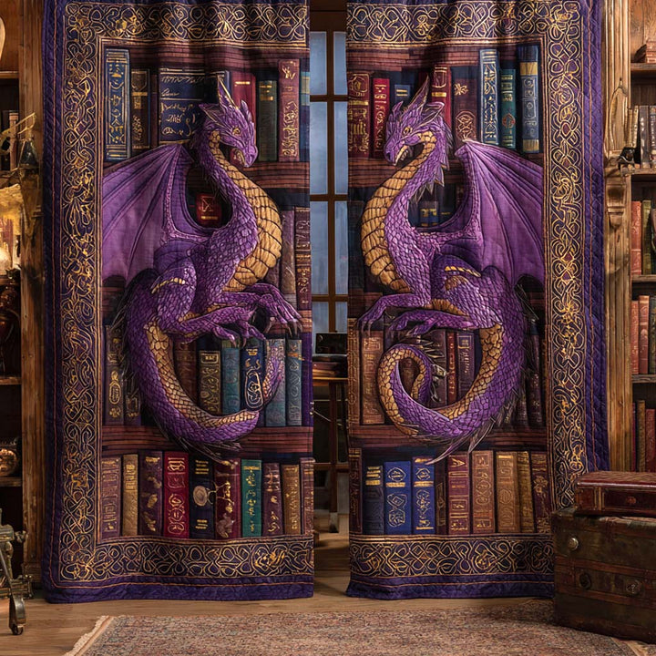 Gesteppte Vorhänge – Königlicher Amethyst Drache