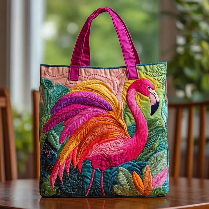Gepolsterte Tasche - Regenbogen Flamingo