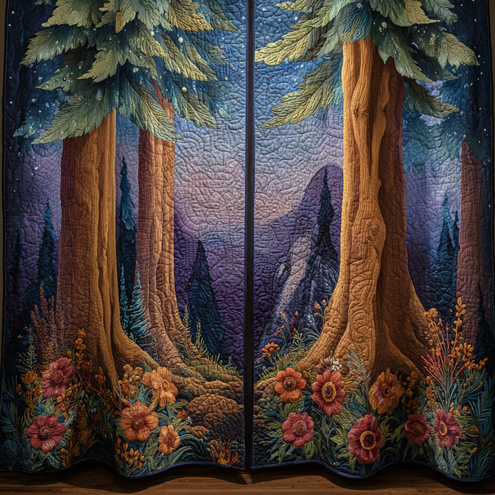 Gesteppte Vorhänge – Wald