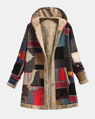 Jade – Vintage-Patchwork-Fleecejacke