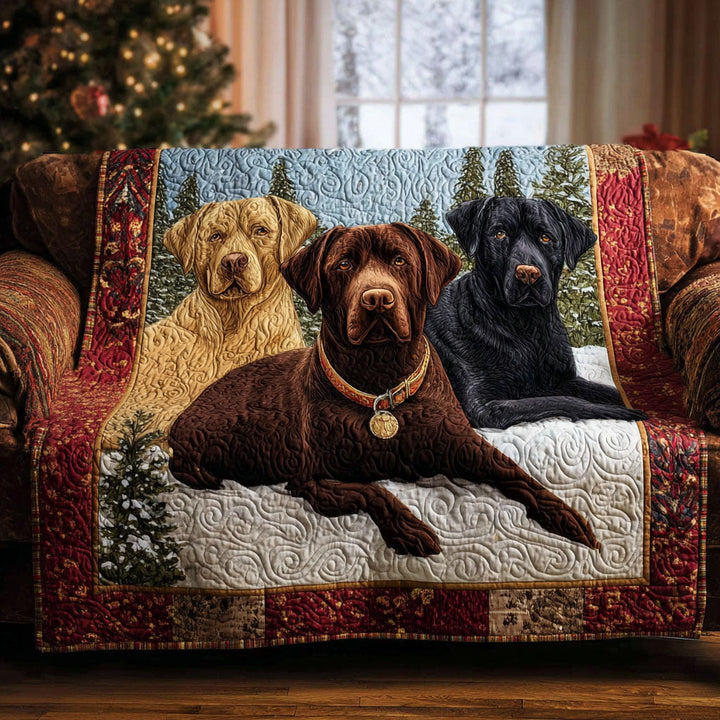 Gesteppter Sofabezug – mit Labrador Retriever