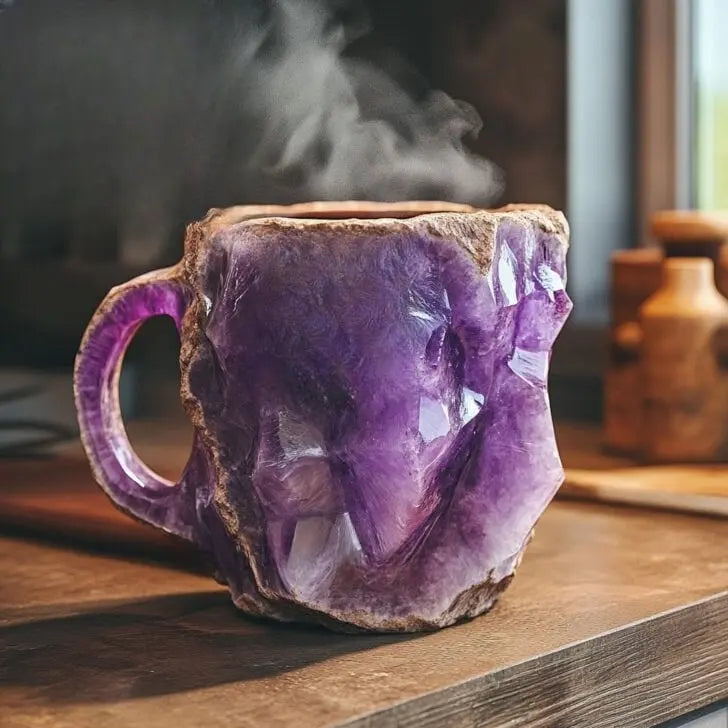 Kaffeetassen aus mineralischem Kristall