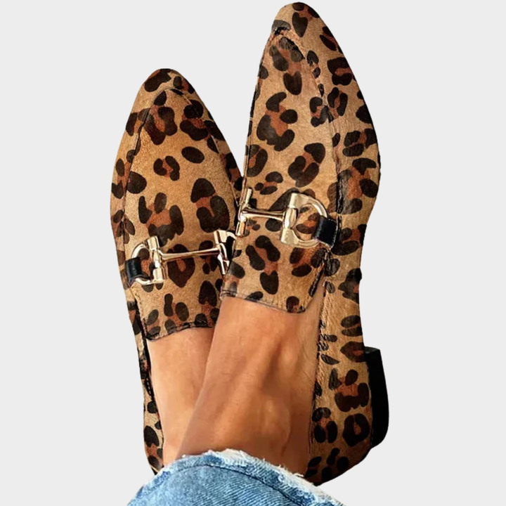 Mia-Rieke | Elegante Leoparden-Loafer