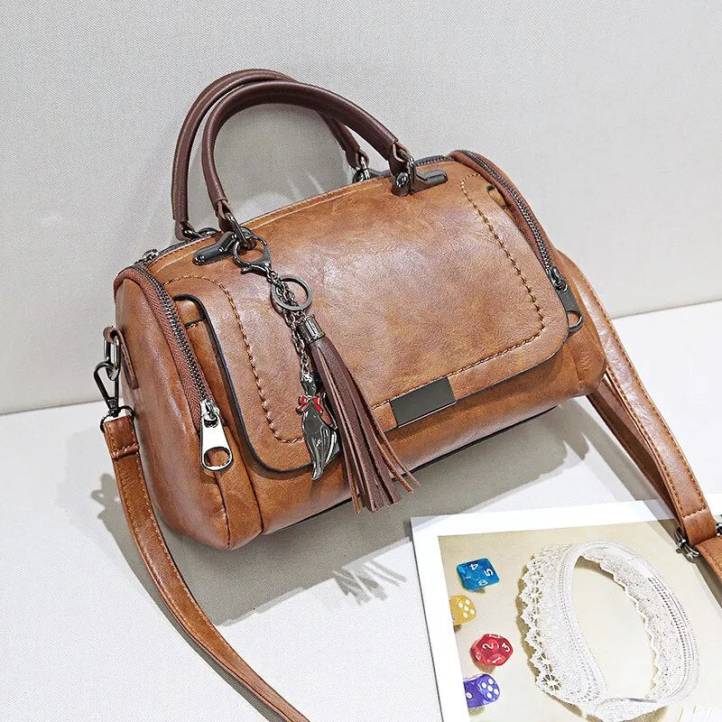 Mia-Rose | Ledertasche mit Struktur