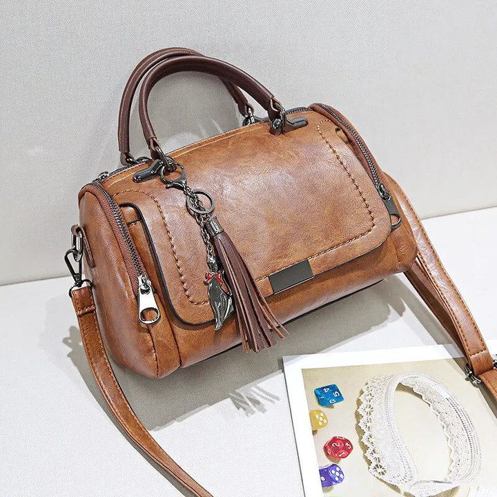 Mia-Rose | Ledertasche mit Struktur