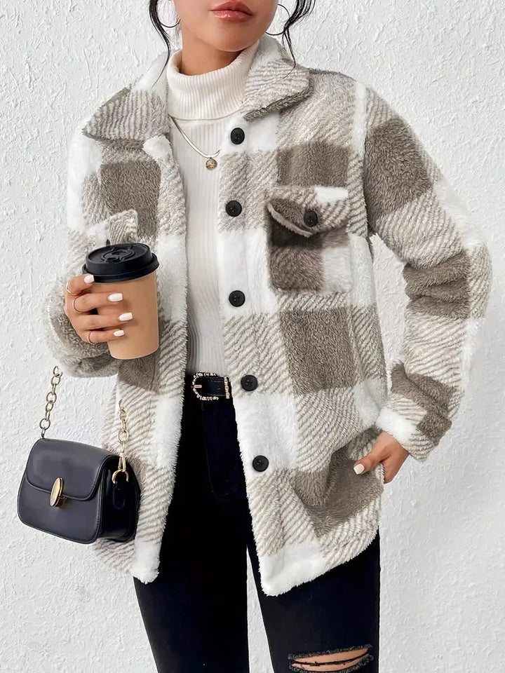 Johanna-Frieda | Elegante gestreifte Fleecejacke