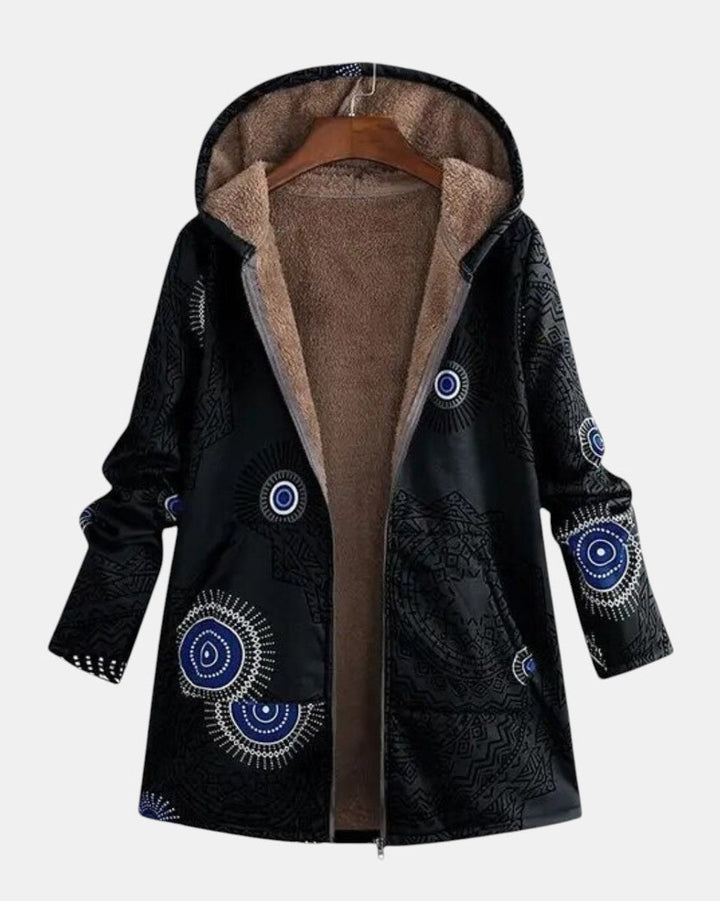Sage – Sherpa-Jacke mit Tribal-Muster