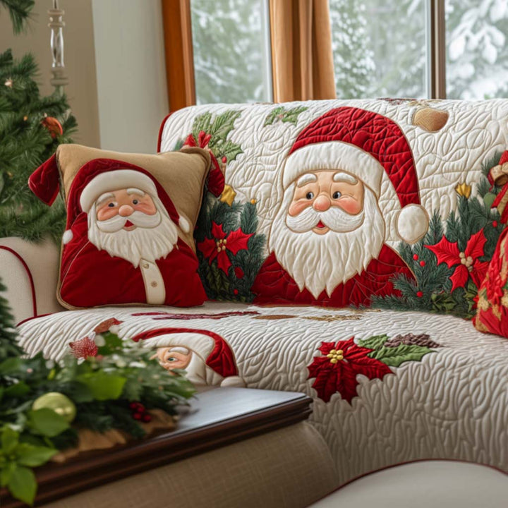 Gesteppter Sofabezug – mit Weihnachtsmann
