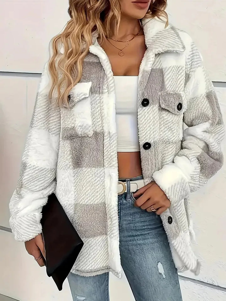 Johanna-Frieda | Elegante gestreifte Fleecejacke