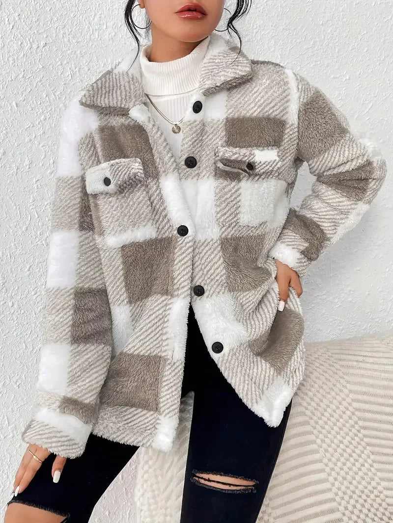 Johanna-Frieda | Elegante gestreifte Fleecejacke