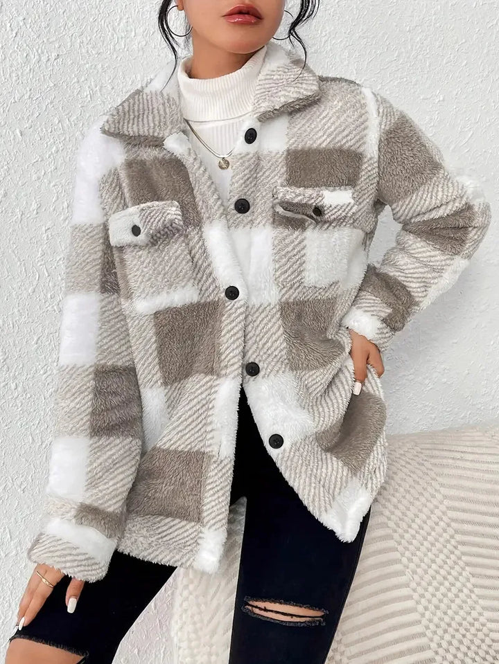 Johanna-Frieda | Elegante gestreifte Fleecejacke