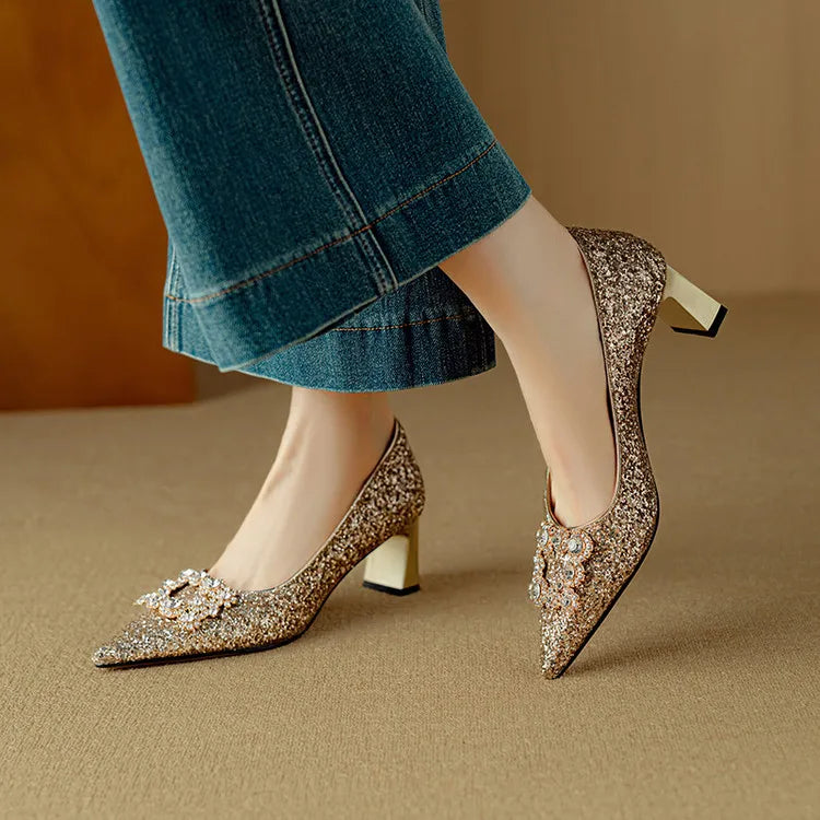 Theresa – Glitzer-Pumps