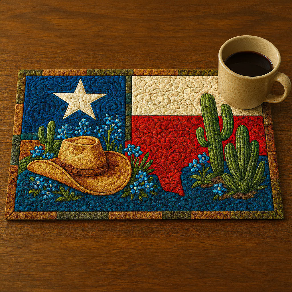 Gesteppte Tischsets – Geist von Texas