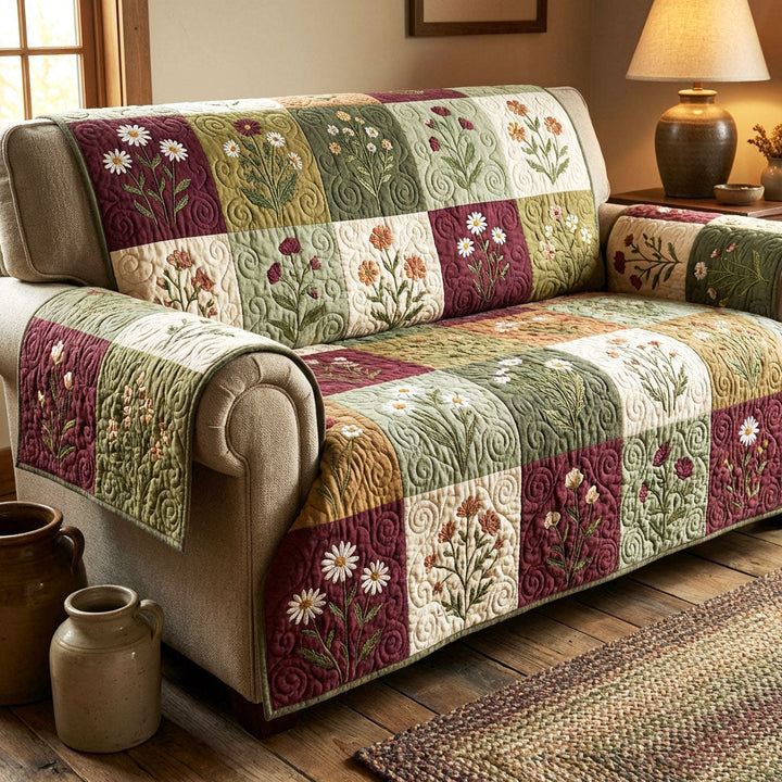 Gesteppter Sofabezug – im Vintage-Stil