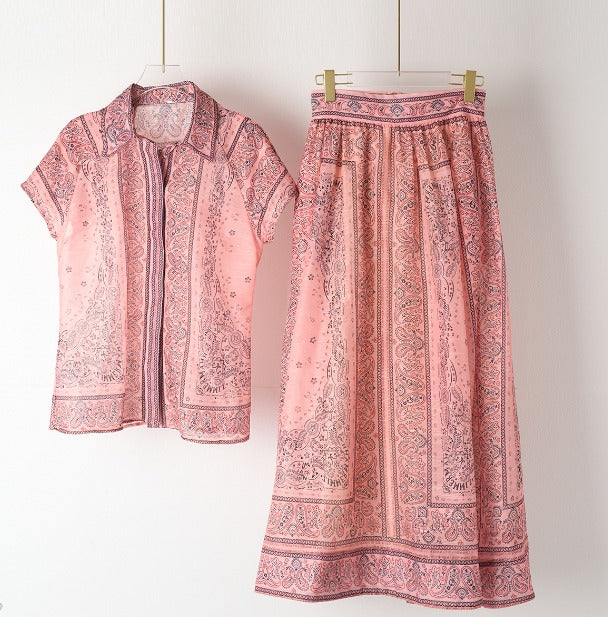 Greta-Magdalena | Bedrucktes zweiteiliges Boho-Set