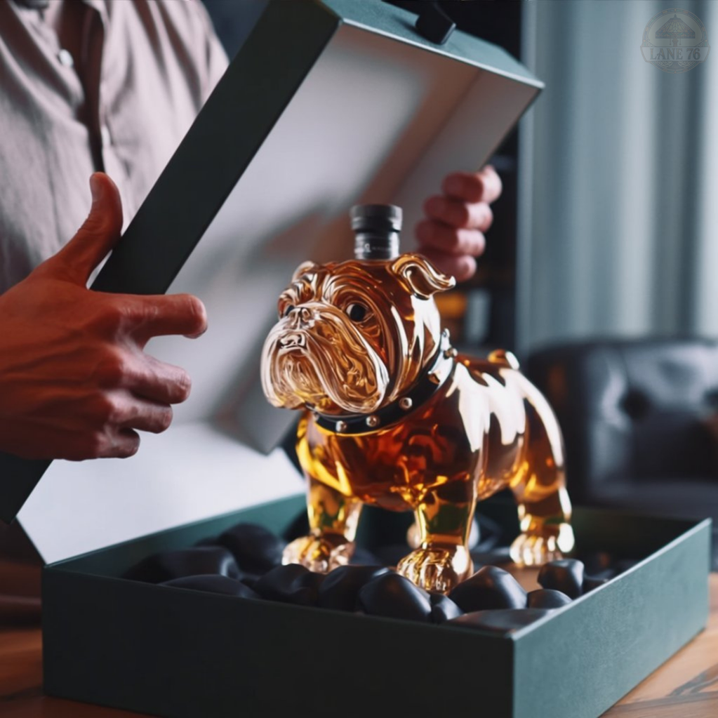 Whiskey-Flasche - Bulldoggen-Edition