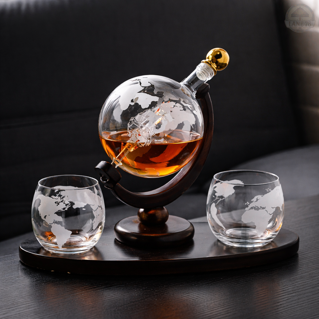 Whiskey Karaffe - Weltkarte Edition