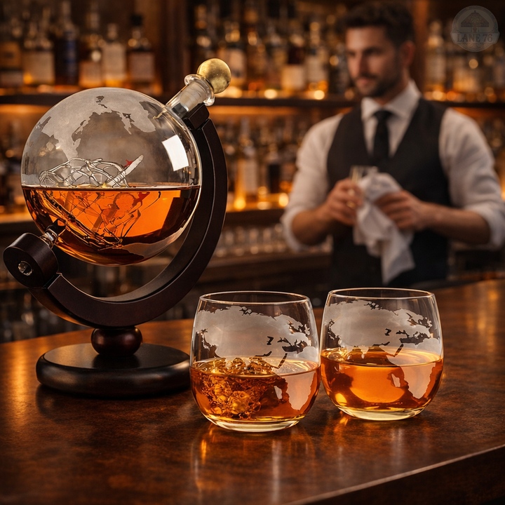 Whiskey Karaffe - Weltkarte Edition