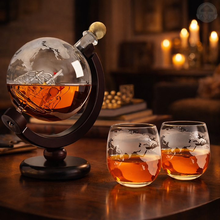Whiskey Karaffe - Weltkarte Edition