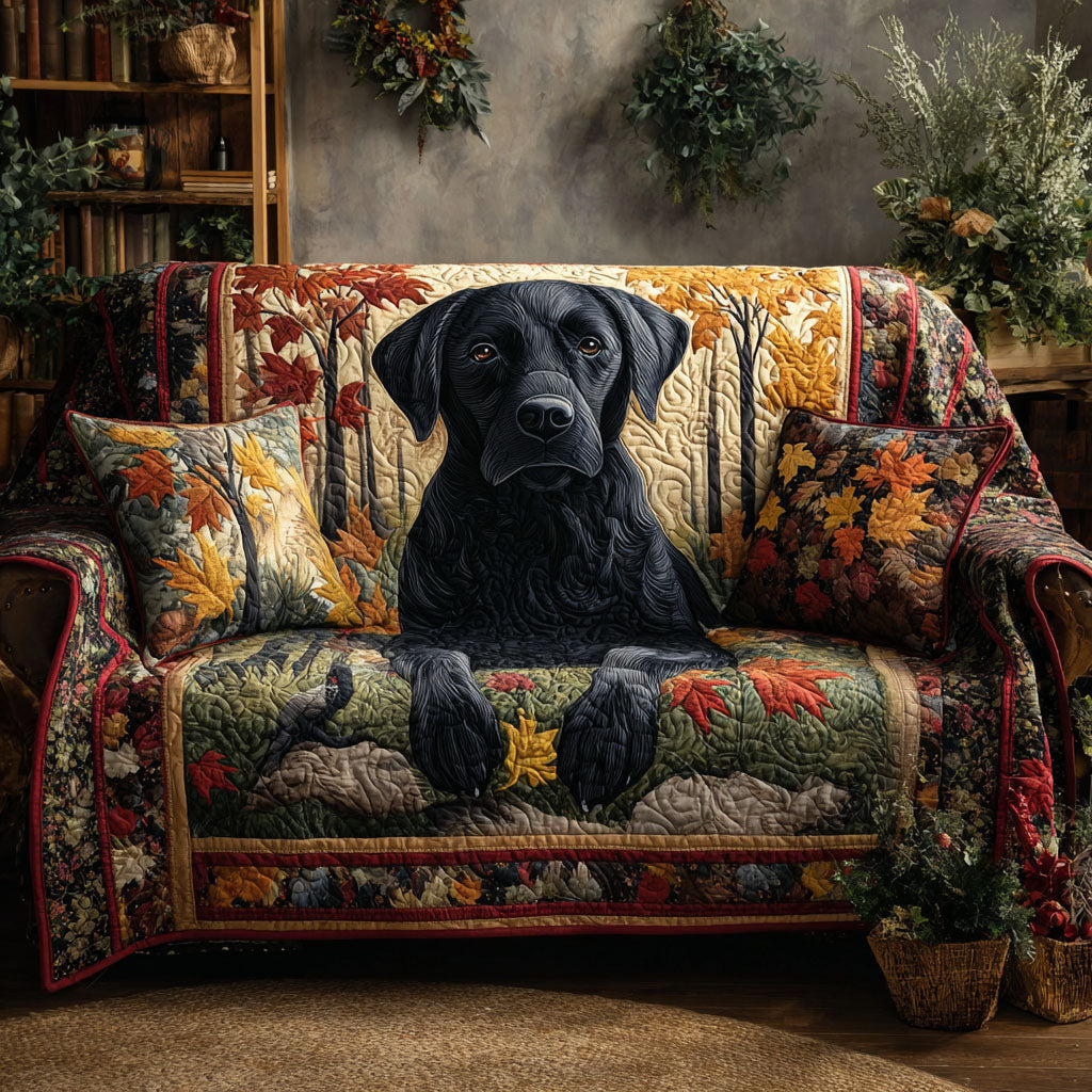 Gesteppter Sofabezug – mit Labrador Retriever