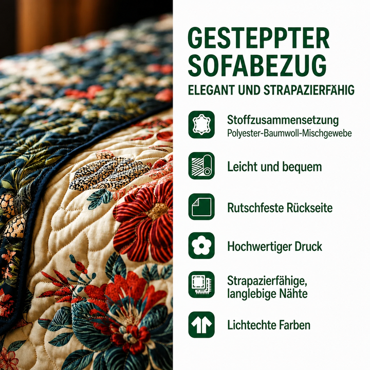 Gesteppter Sofabezug – im gemütlichen Stil