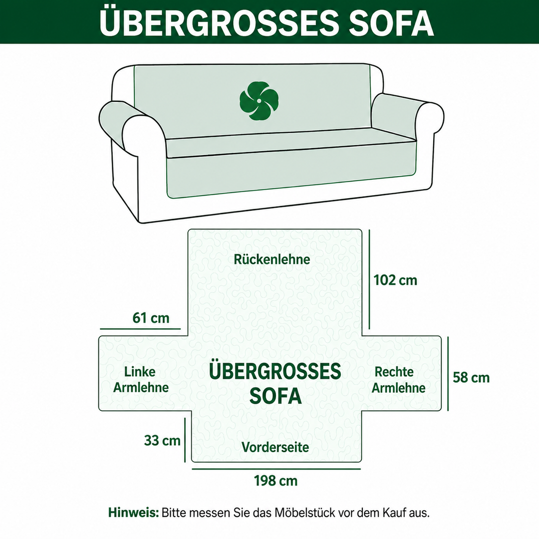 Gesteppter Sofabezug – mit wilden Wiesen