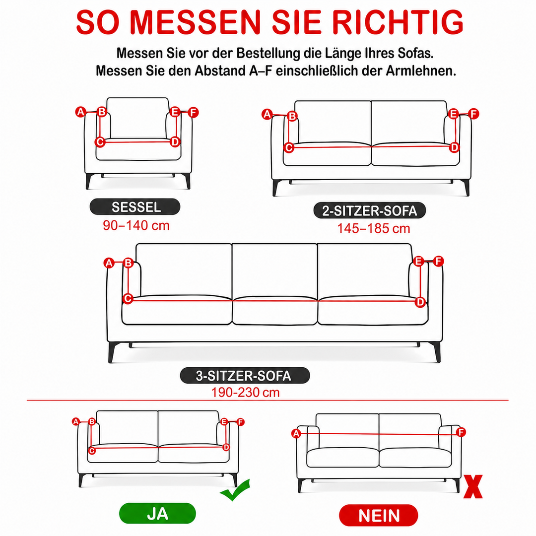 Gesteppter Sofabezug – mit festlichem Muster