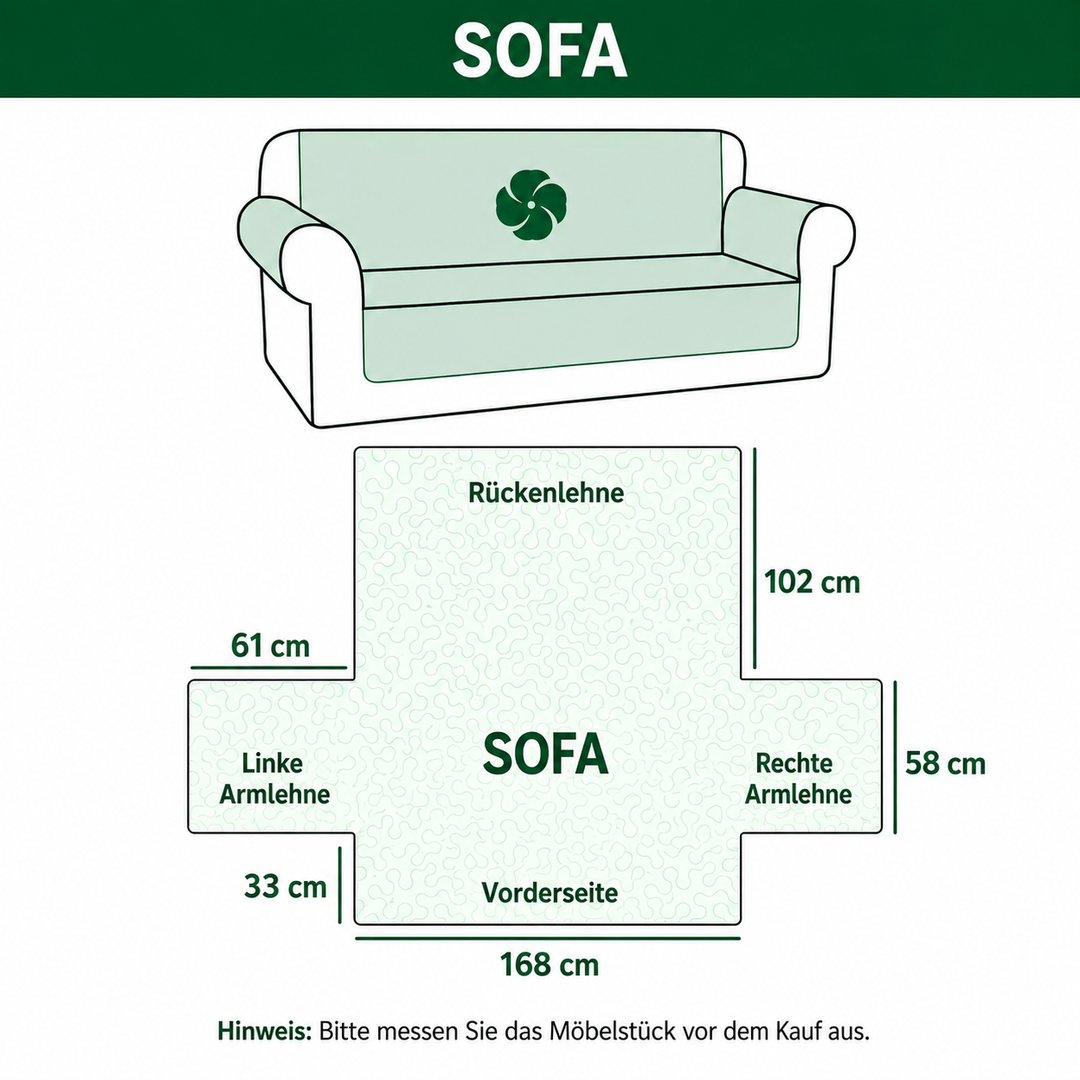 Gesteppter Sofabezug – mit Schneefreunden