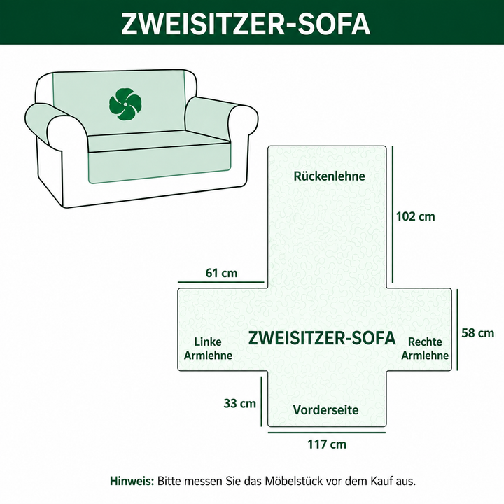 Gesteppter Sofabezug – im Hippie-Stil