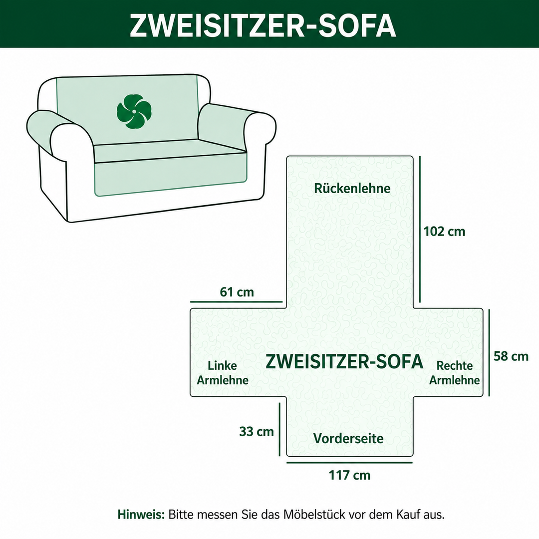Gesteppter Sofabezug – mit harmonischer Blüte