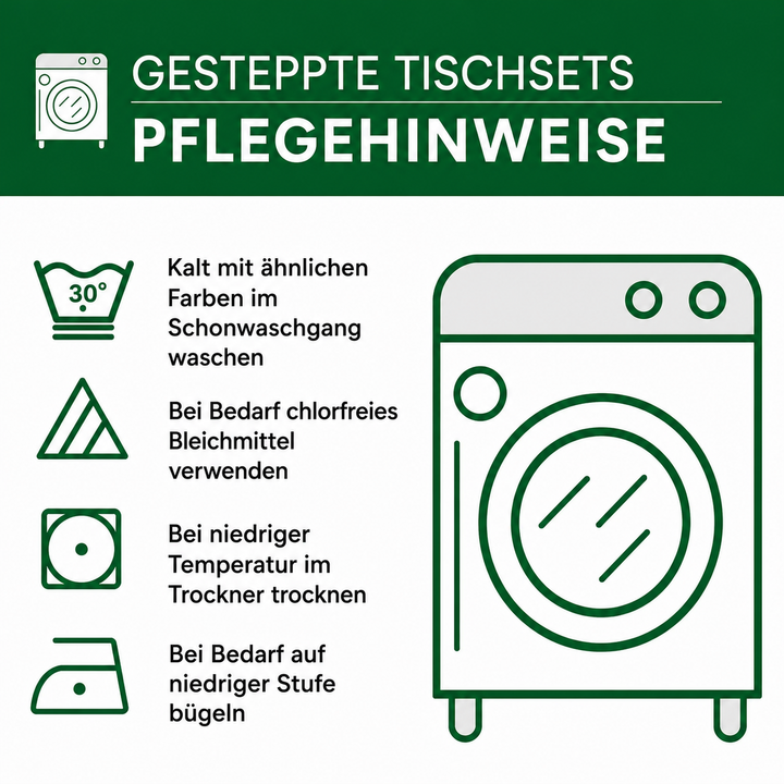 Gesteppte Tischsets – Huhn